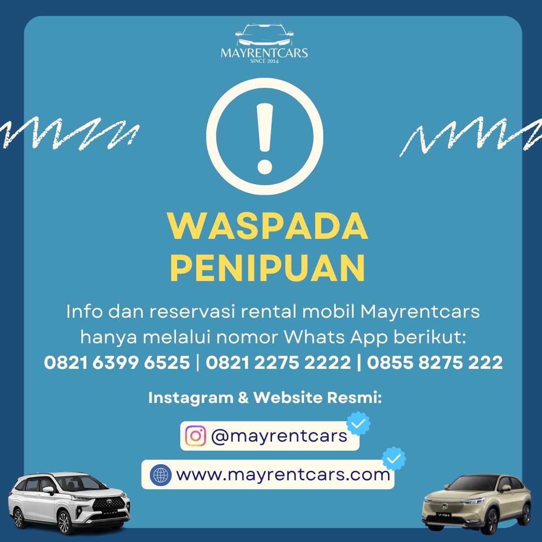 WASPADA PENIPUAN MENGATASNAMAKAN MAYRENTCARS!!